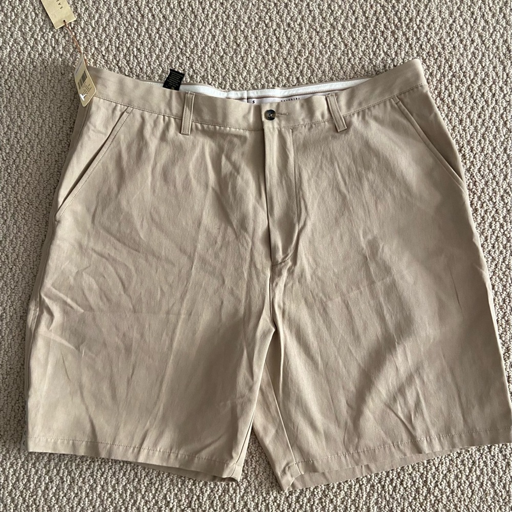 NWT Saltaire Classic Tan Men's Flat Front Shorts